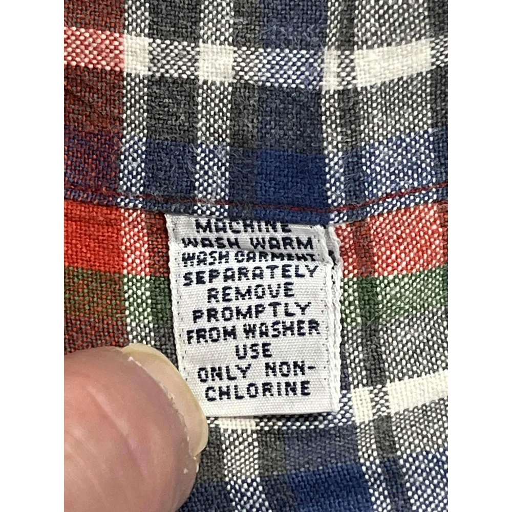 Ralph Lauren Blaire Cotton‎ Multicolor Mens Plaid L/S Button-Up Polo Shirt Large